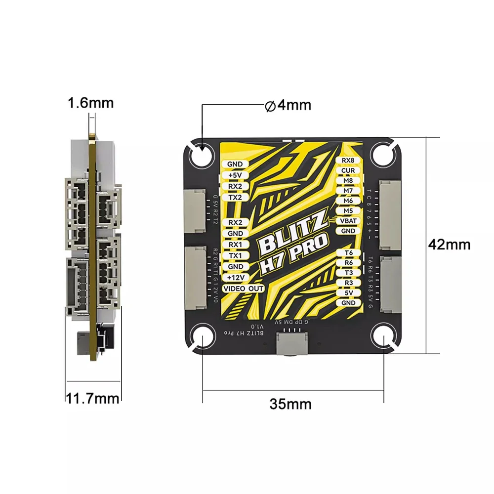 BoMaSIFlight BLITZ H7 Pro Combo Set W/ E80 Single ESC 2-8S Supports DShot150/ 300/ 600/ MultiShot /OneShot For RC FPV Freestyle
