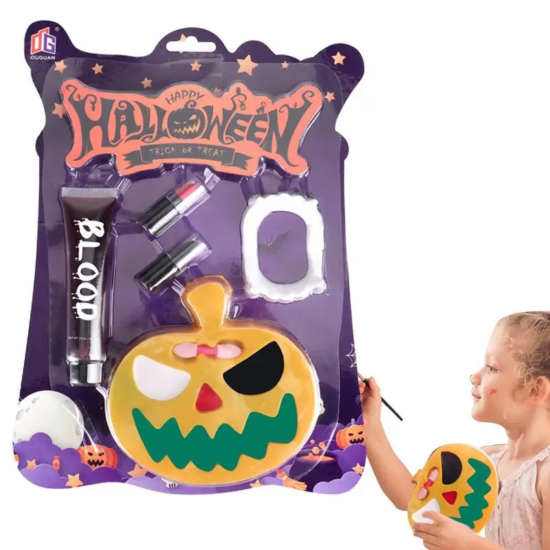 Kit de maquillaje de Halloween, juguetes de vestir lavables, seguro e inofensivo, accesorios de Halloween, juego de maquillaje, producto único para niños