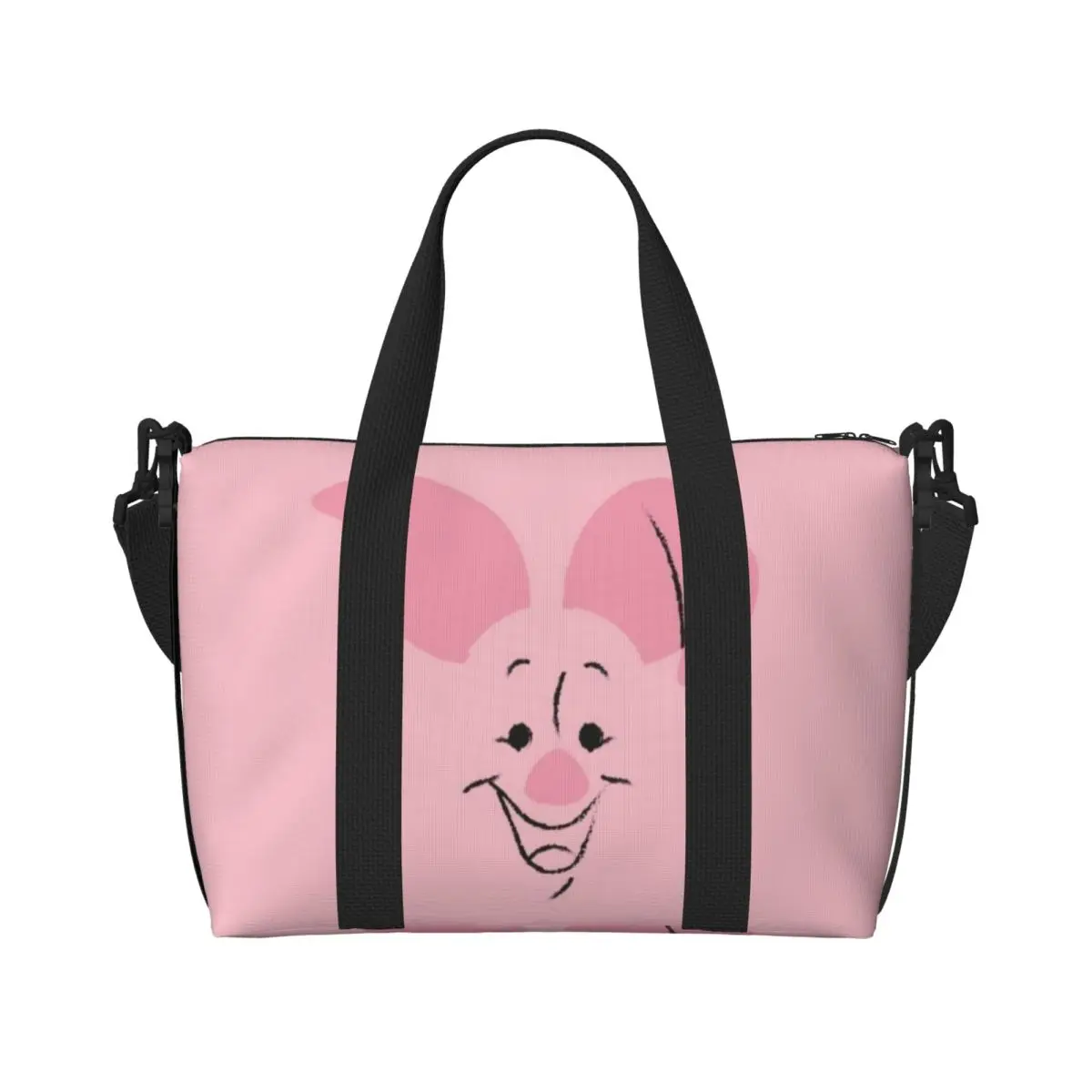 

Custom P-Piglets Anime Big Movie Groceries Shopping Tote Bags Women Large Capacity Beach Gym Travel Bags