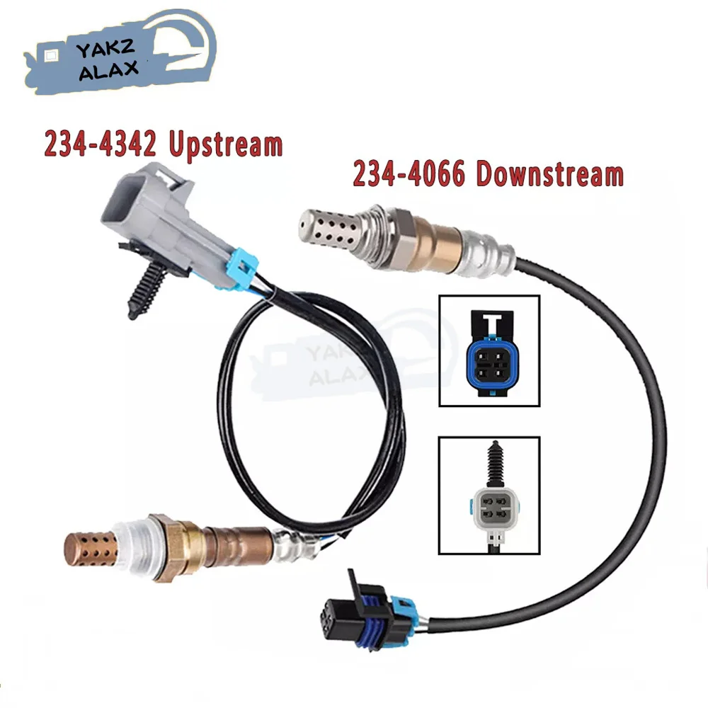 2Pcs Oxygen Sensor O2 Upstream Downstream for 2005 2006 2007 2008 Chevrolet Cobalt Saturn Ion Sensor 12 Lambda 234-4066 234-4342