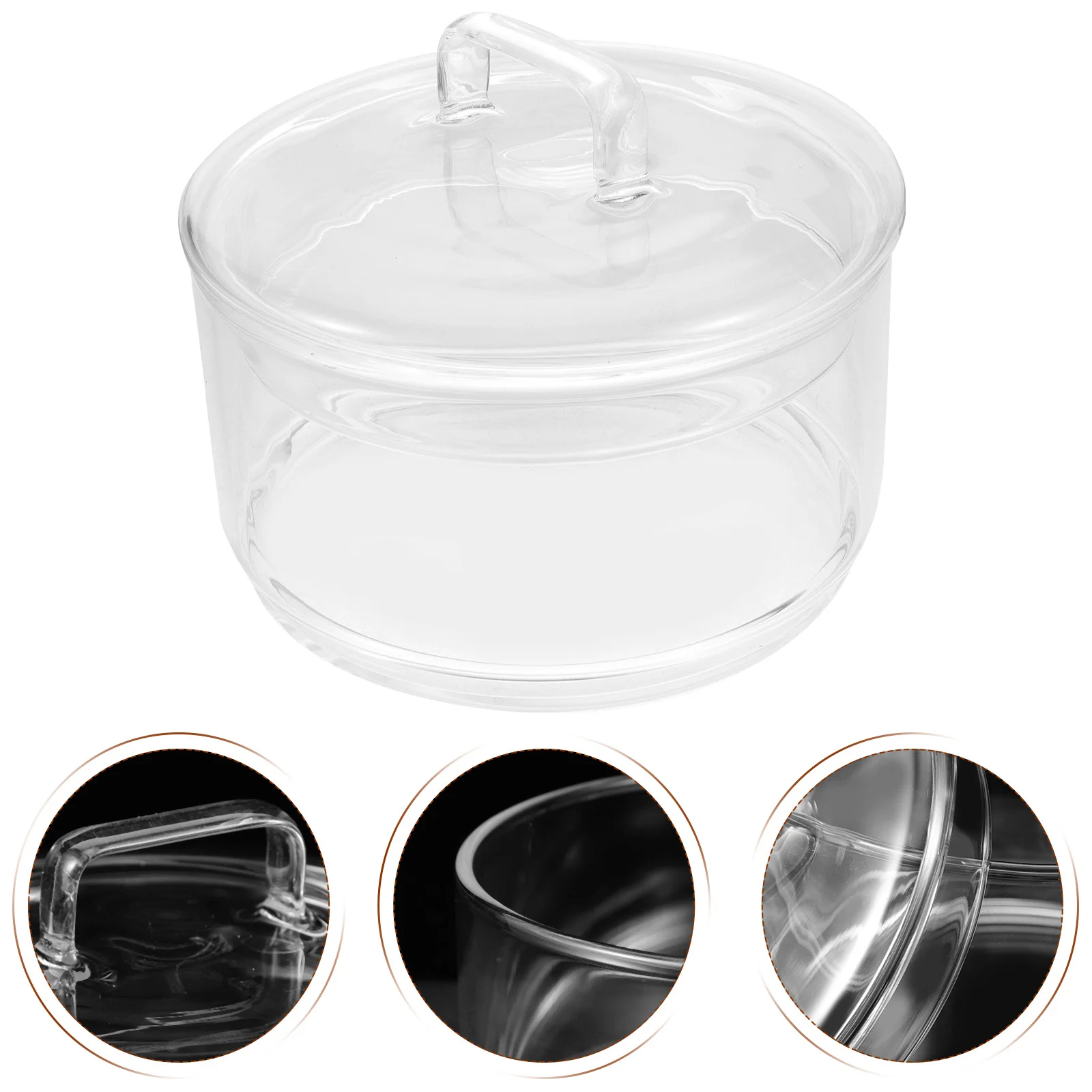 

Transparent Glass Bowl Lightweight Attractive for Fruit Salad and Other Snack Storage Sharing Small Glass Bowl