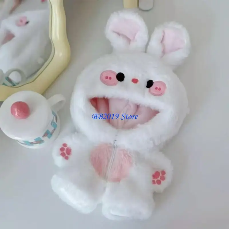 Q0KB Animal Character Costume For 20cm Cotton Dolls Soft and Easy Change For Toddler Imaginative Play Washable Design Clothes