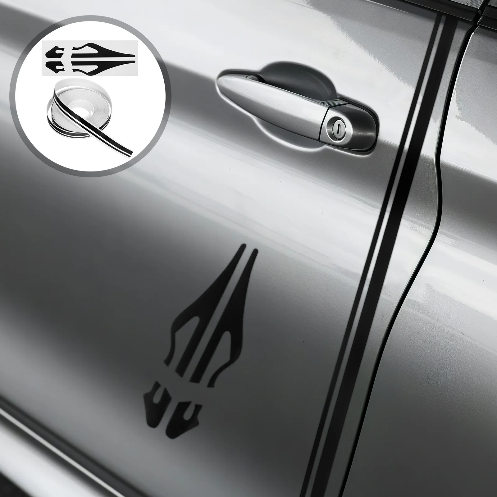 

1 Set Car Body Decoration Stickers Durable Pvc Waterproof Strong Adhesion Unique Design Easy Install Car Exterior Accessories