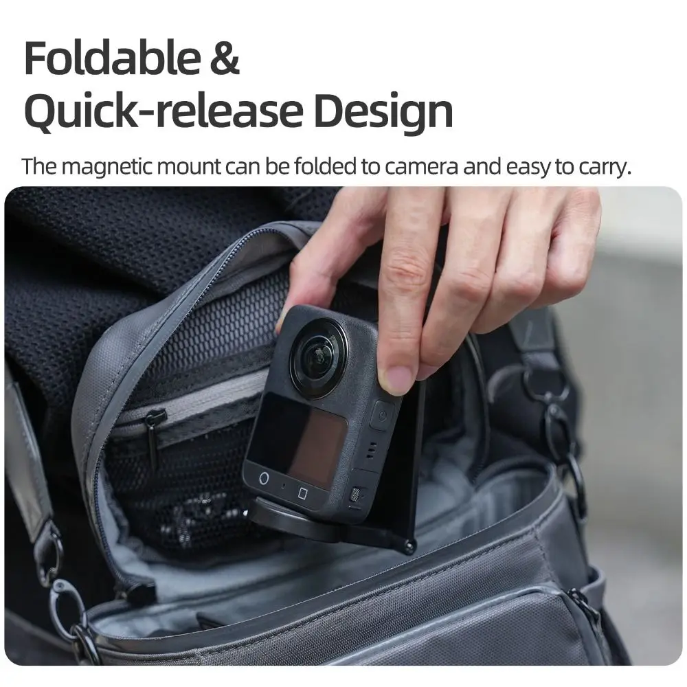 Rotatable Magnetic Bracket Adjustable Quick-reslease Mount Base Universal for DJI Osmo 360/Action 5Pro/Pocket 3/Insta360 X5