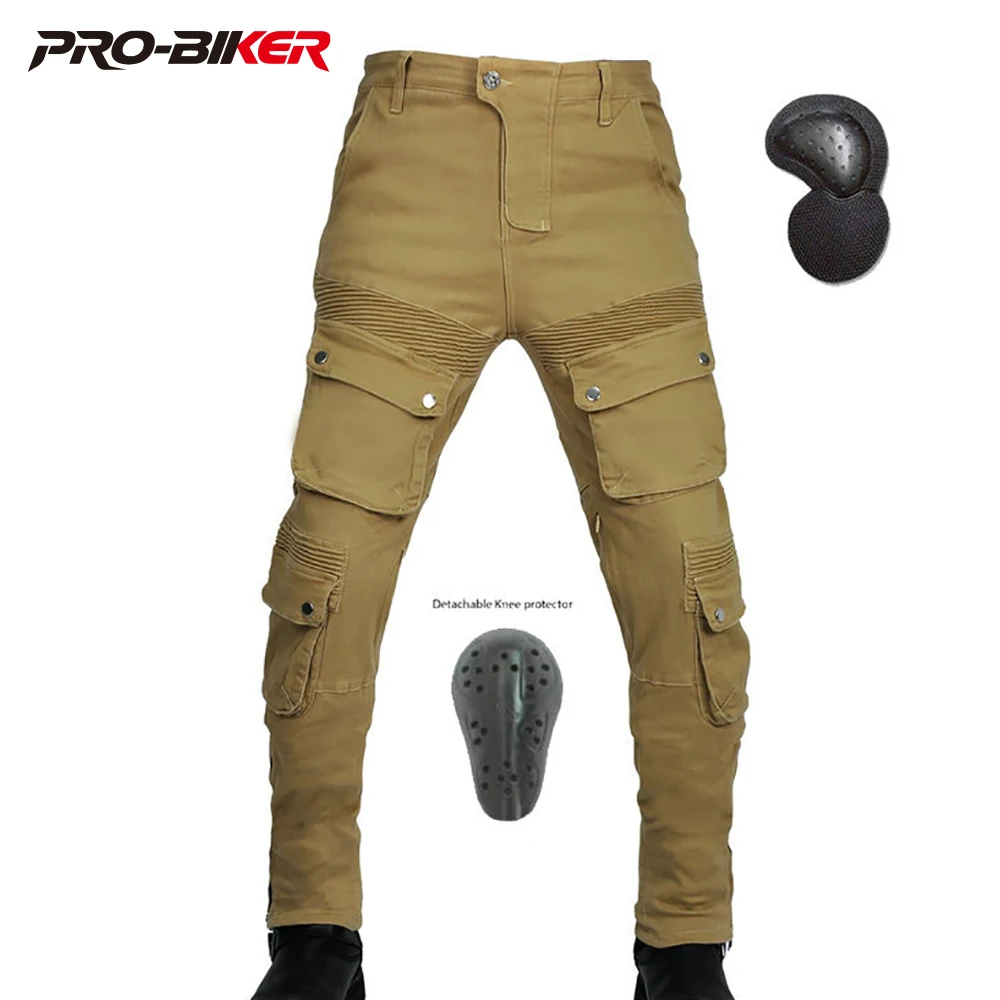 

Men's Moto Jeans Fall Prevention Motorcycle Riding Jean Motor Trousers Pants Racing Motorcycle Equipment With CE Protective Gear