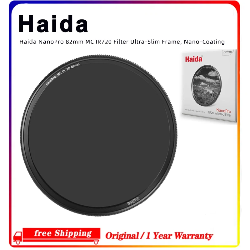 Haida NanoPro 82mm IR720 Infrared Filter, MC Multi Coating 720nm IR Lens Filter HD4599-82