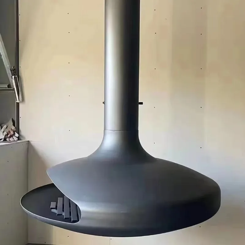 Modern Design Indoor Wood Stove Fireplace Hanging Wood Burner for Heating for Firewood and Pellets