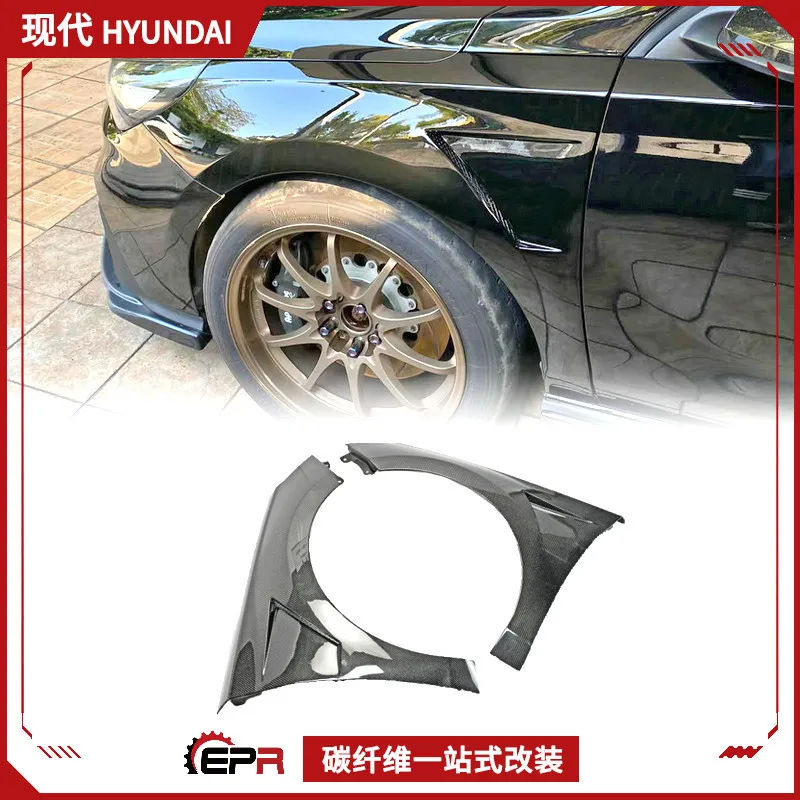 

Suitable for Hyundai Hyundai I30 carbon fiber refit, open-hole front fender EPA head sand board replacement