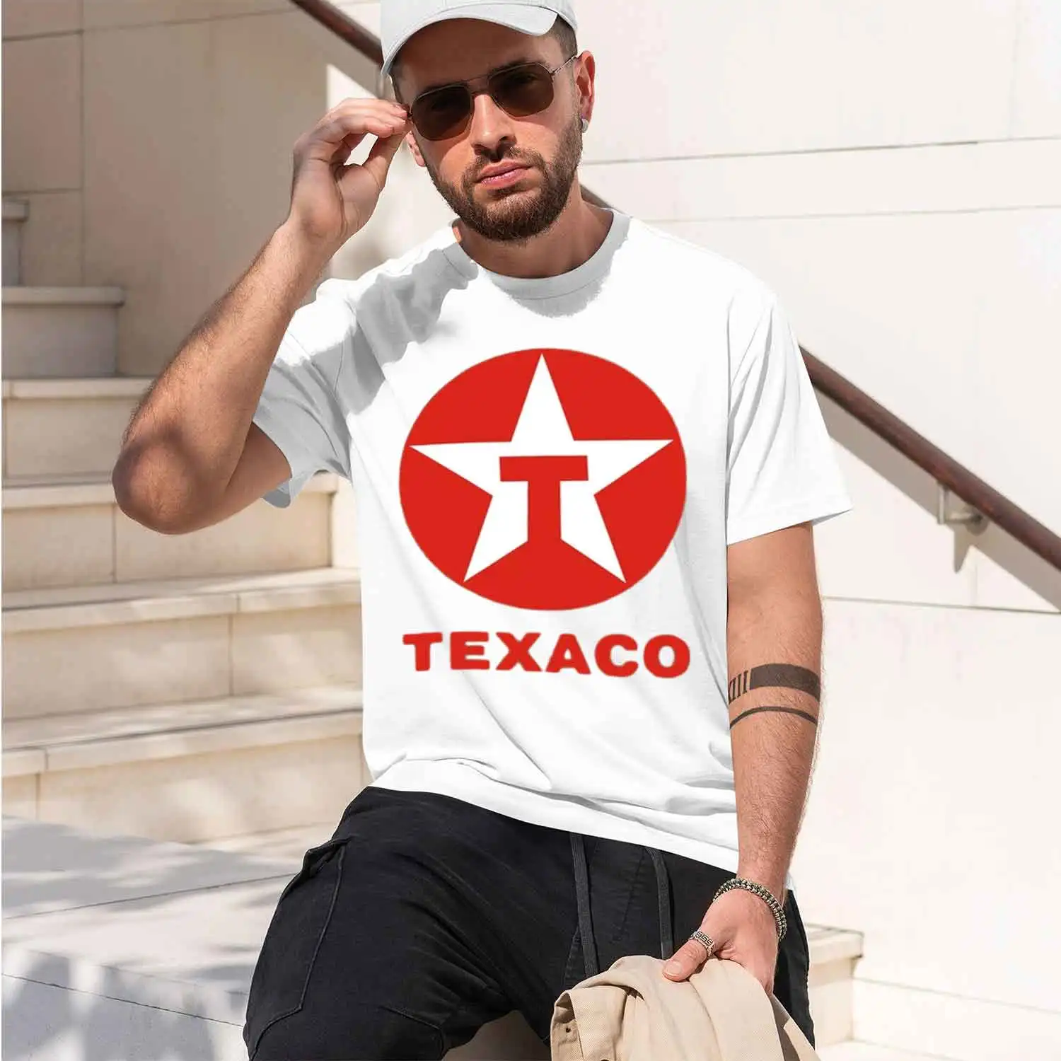 New Texaco Oil T-Shirt Racing Logo Men o-neck tshirt fashion brand t-shirt new Men's Tee Man Brand T-shirt 2026 New Model