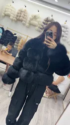 Winter women's Real Fox Fur Coat warm fur classic fox jacket fur coat Warm Luxury Fur Jachot selling 2024