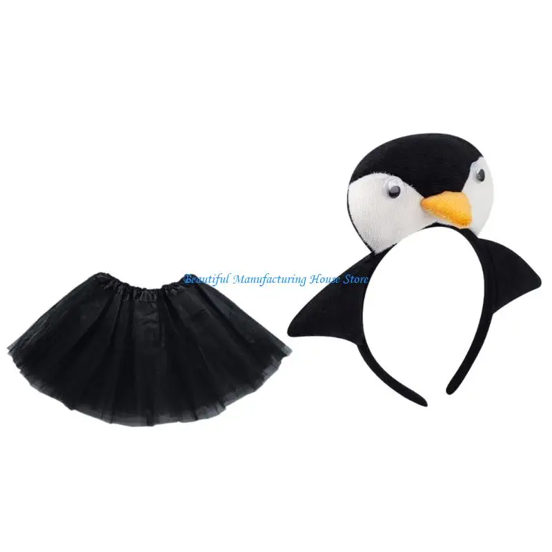 E56A Trang phục chim cánh cụt Halloween cho trẻ Phụ kiện trang phục động vật