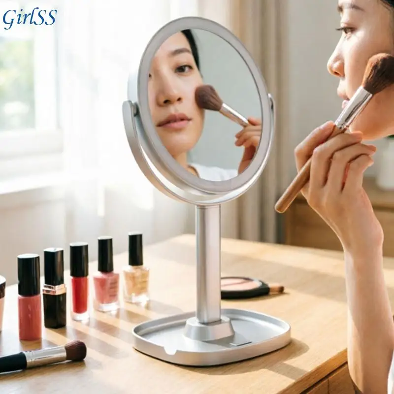 Advanced LED Makeup Mirror 3 Color Variations Rechargeable Power For Detailed Use T4MB
