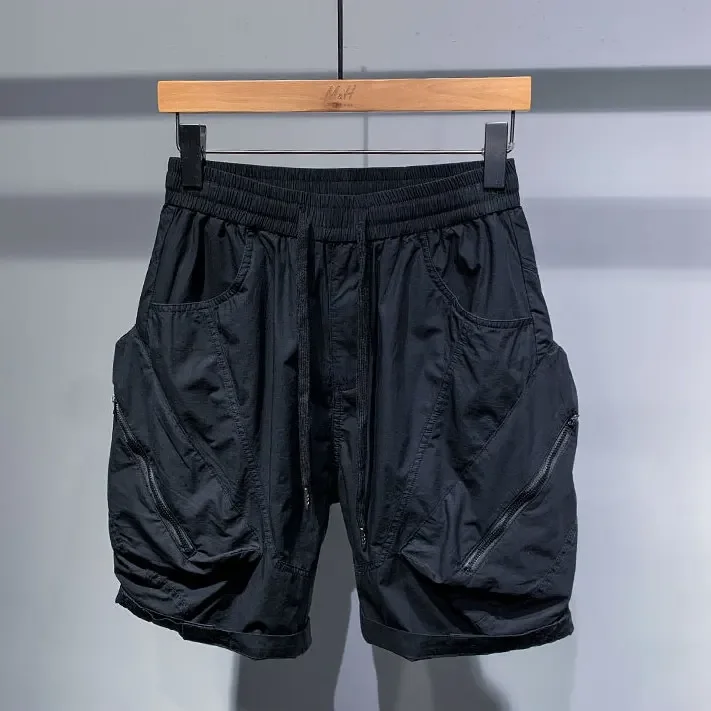 Men Fashion Caogo Shorts Big Pockets Jogger Short Hip Hop Streetwear Harajuku Trousers Plus Size Streetwear Hip Hop Sweatpants