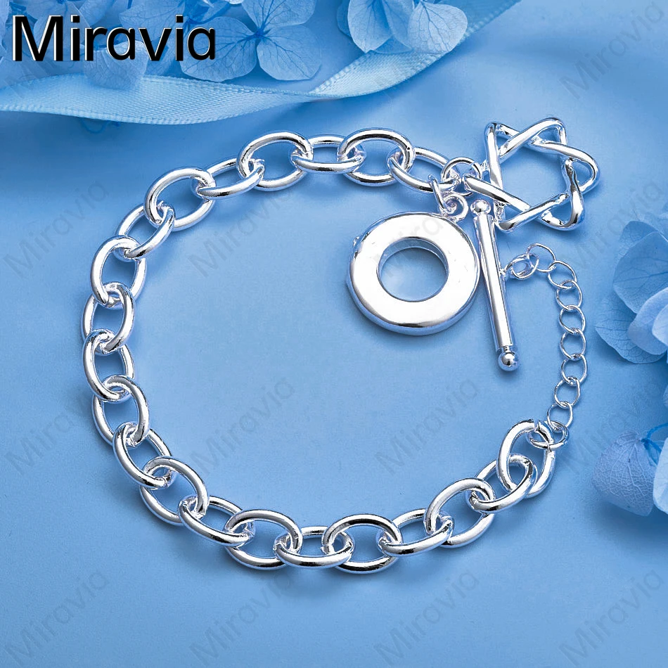 

Miravia 925 Sterling Silver Six-Pointed Star Braided Bracelet Ot Clasp Bracelet Women'S Charm Fashion Party Jewelry