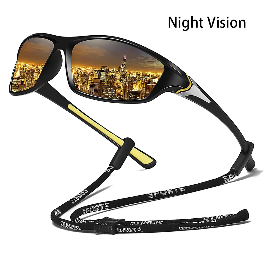 Modische UV400-Sonnenbrille mit Metallrahmen, Unisex, Outdoor-Sport-Schutzbrille mit Kette zum Bergsteigen und Angeln – Detail 8