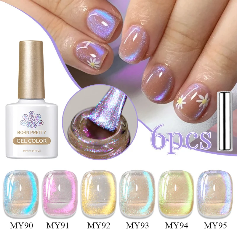 

BORN PRETTY 10ml Auroras Cat Magnetic Gel Tears of Angels Crystal Shining Like A Fairy Tale Soak Off UV Gel Nail Art Varnish