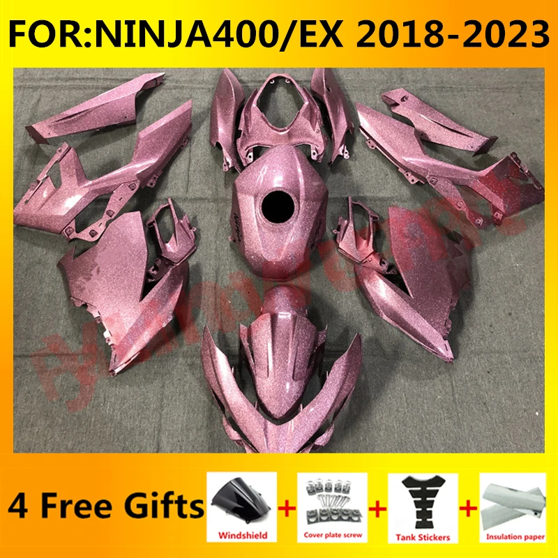 

NEW ABS Motorcycle Fairings Kit fit For Ninja400 EX400 EX Ninja 400 2018 2019 2020 2021 2022 2023 full fairing set candy pink