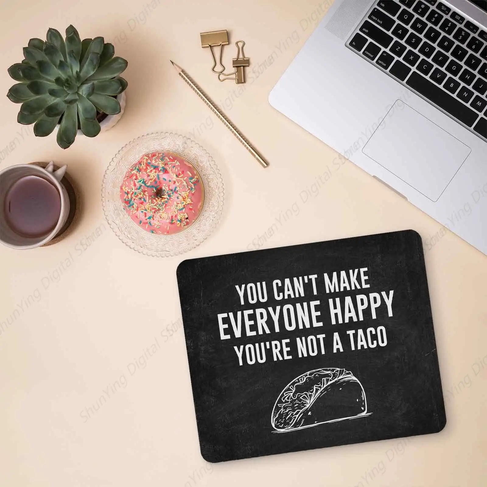 Fun And Cute Taco Mouse Pad Anti Slip Rubber Pad Mouse Pad Fun Taco Office Supplies Gift 18*22cm