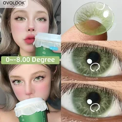 OVOLOOK-2pcs/pair Blue Green Contact Lenses for Eyes Colored Lenses Beauty Pupils Myopia Eye Color Lenses Prescription Lenses