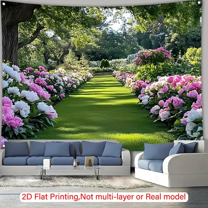 Ultimate Lush Garden Floral Tapestry Wall Hanging Home Decor Print Nature Spring Landscape Mural Artwork for Living Room