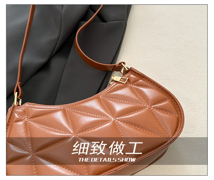 Retro Casual Frauen Totes Schulter Taschen Mini Mode Weibliche Unterarm Einkaufstasche Weibliche Leder Einfarbig Handtasche für Frauen – Detail 6