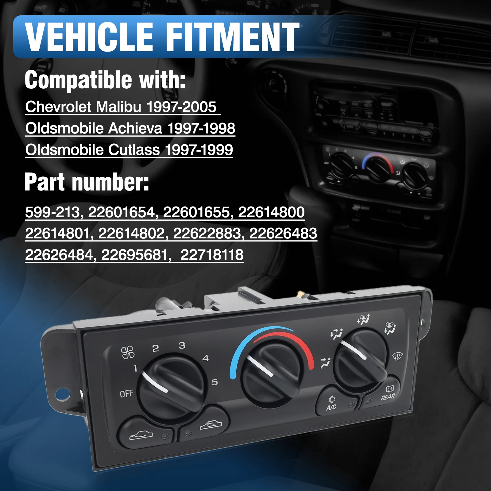 22601655 22601654 HVAC Control Module for Oldsmobile Achieva 1997-1998