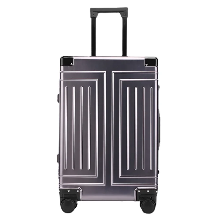 Gun colour Cabin Aluminum magnesium alloy Luggage eminent travel luggage suitcase