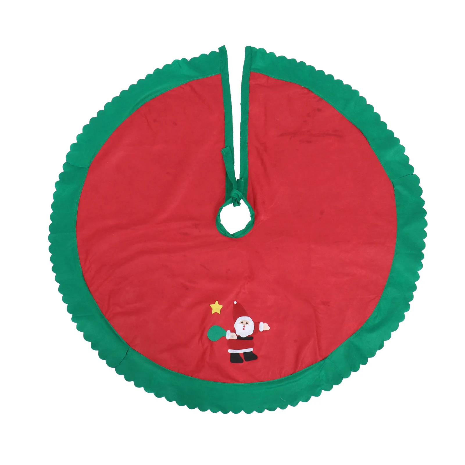 

1PC 90cm Christmas Tree Apron Festive Christmas Tree Skirt Xmas Tree Base Wrap Christmas Party Decoration (Random Style)