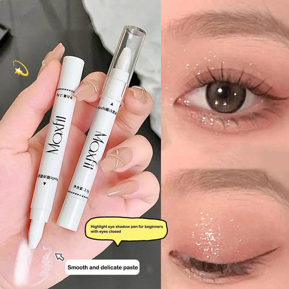 Matowy biały eyeliner w pisaku rozjaśniający oczy główka rozświetlacz ołówek w sztyfcie cień do powiek leżący jedwabnik koreański kosmetyk wodoodporny Q5A9