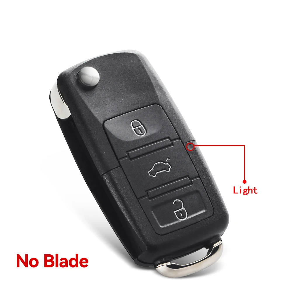 KEYYOU 3 Buttons Folding Remote Key Shell Car Key Case For VW For Volkswagen Bora Passat Golf Polo Jetta Sharan Touran No Blade