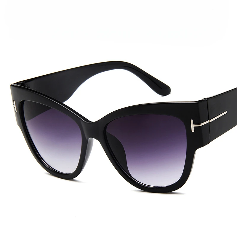 

New Fashion Brand Designer Cat Eye Women Sunglasses Female Gradient Points Sun Glasses Large Frame Очки Солнечные Женские