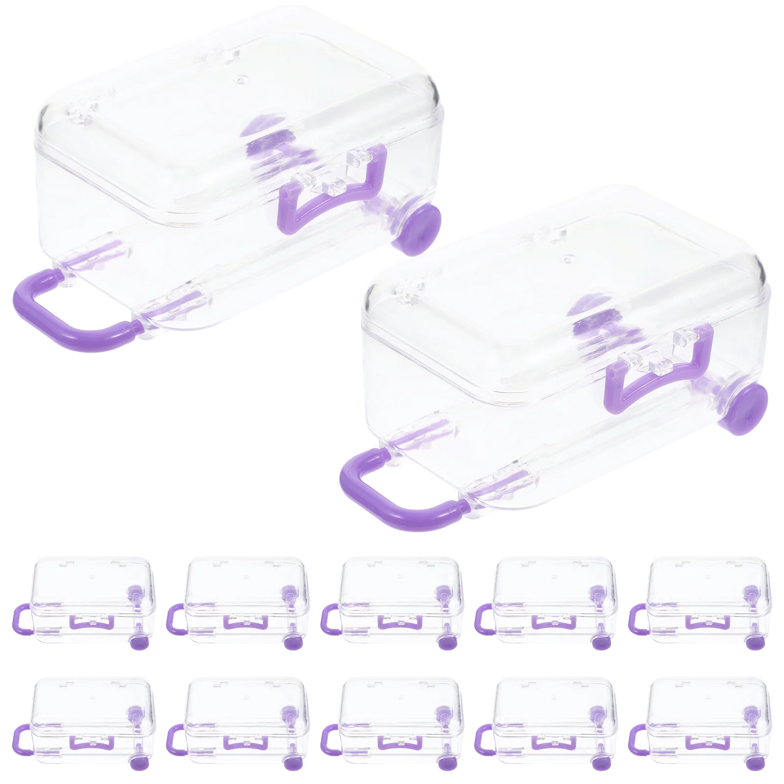 12 Pcs Trolley Case Wedding Candies Box Travel Gift Packing Boxes Party Decorations Mini Luggage Dessert Baby