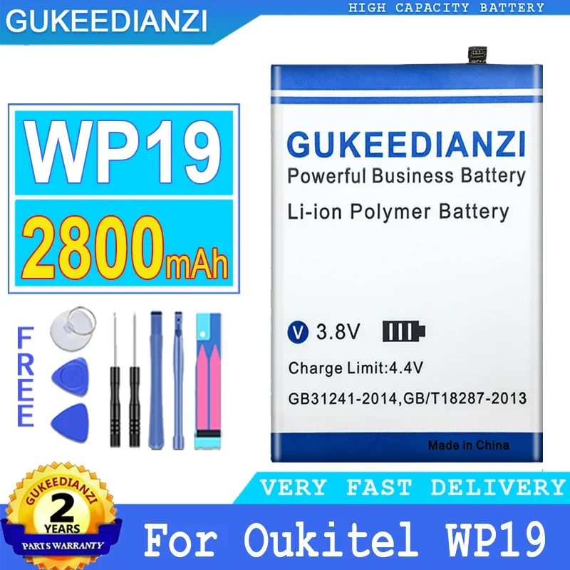 

2800mAh GUKEEDIANZI Battery For Oukitel WP19 Big Power Bateria