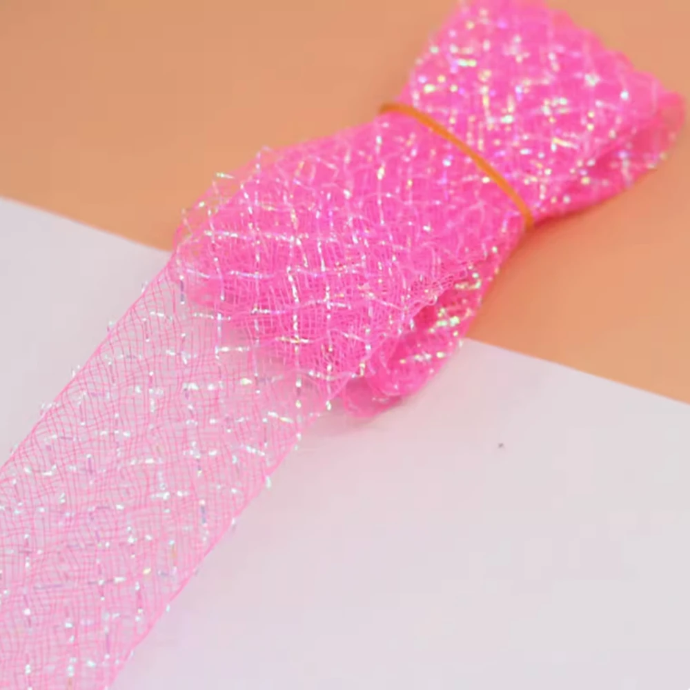 4,5 cm breiter, flacher Krinoline-Bandstoff – Silber – Pferdehaarband für Hüte und Fascinators, 22 Meter – Detail 10