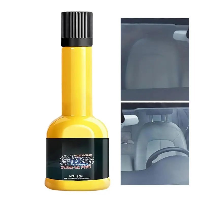 

80ml Auto Glass Oil Film Remover Rainproof Anti-fog Glass Film Coating Agent Car Windshield Detailing Glass Oil Film Cleaner