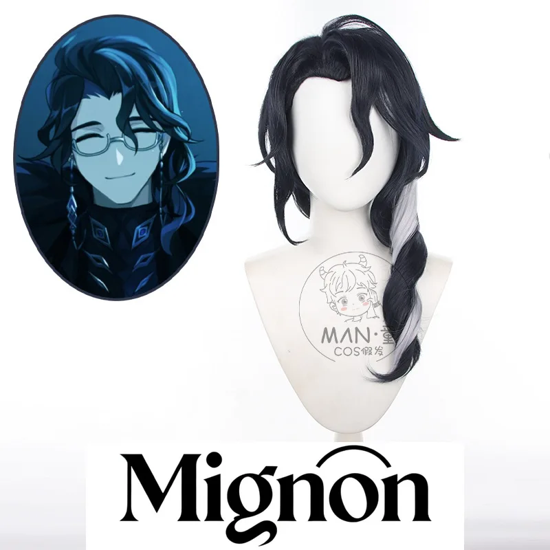 

Genshin Impact Pantalone cosplay wig long curly hair mixed color Halloween gift