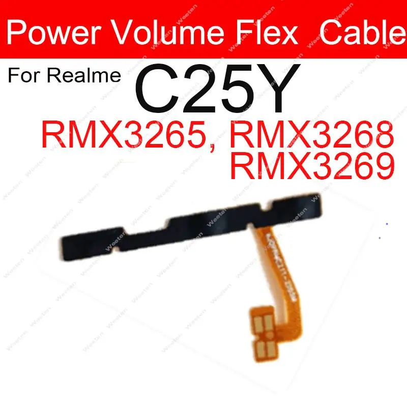 For Realme C20 C21 C21Y C25Y C25 C25S C30 C31 C33 C35 Side Buttons Power Volume Keys On Off Switch Flex Cable Parts