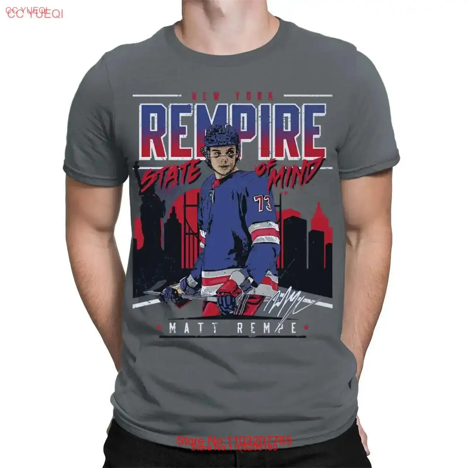 Matt Rempe New York R Rempire State of Mind Hockey Player Mens T Shirt TA 152 vintage Washed Top For Everyday Wear Versatile