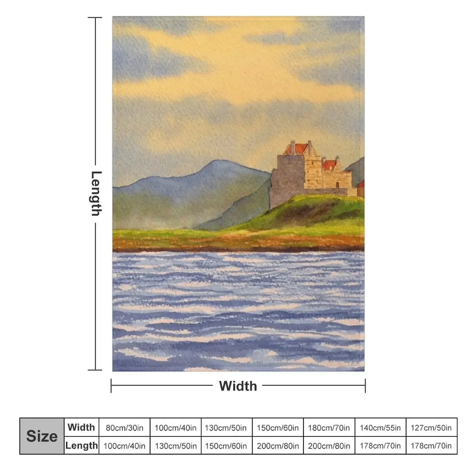 Duart Castle Isle Of Mull Scotland Throw Blanket christmas gifts Thins Soft Big Luxury Brand Blankets