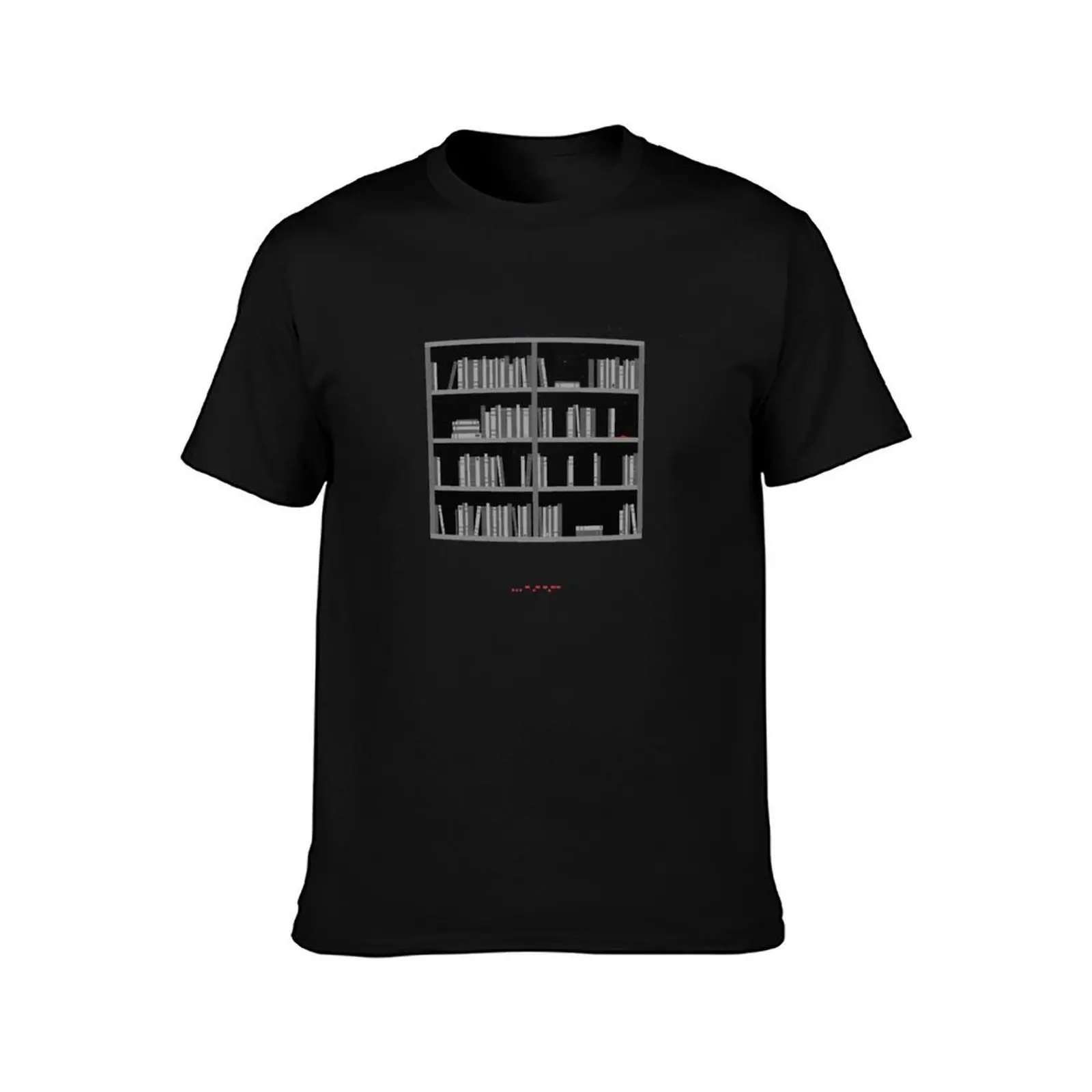 Interstellar Bookshelf T-Shirt Work Daily Short Sleeve Top T-Shirt