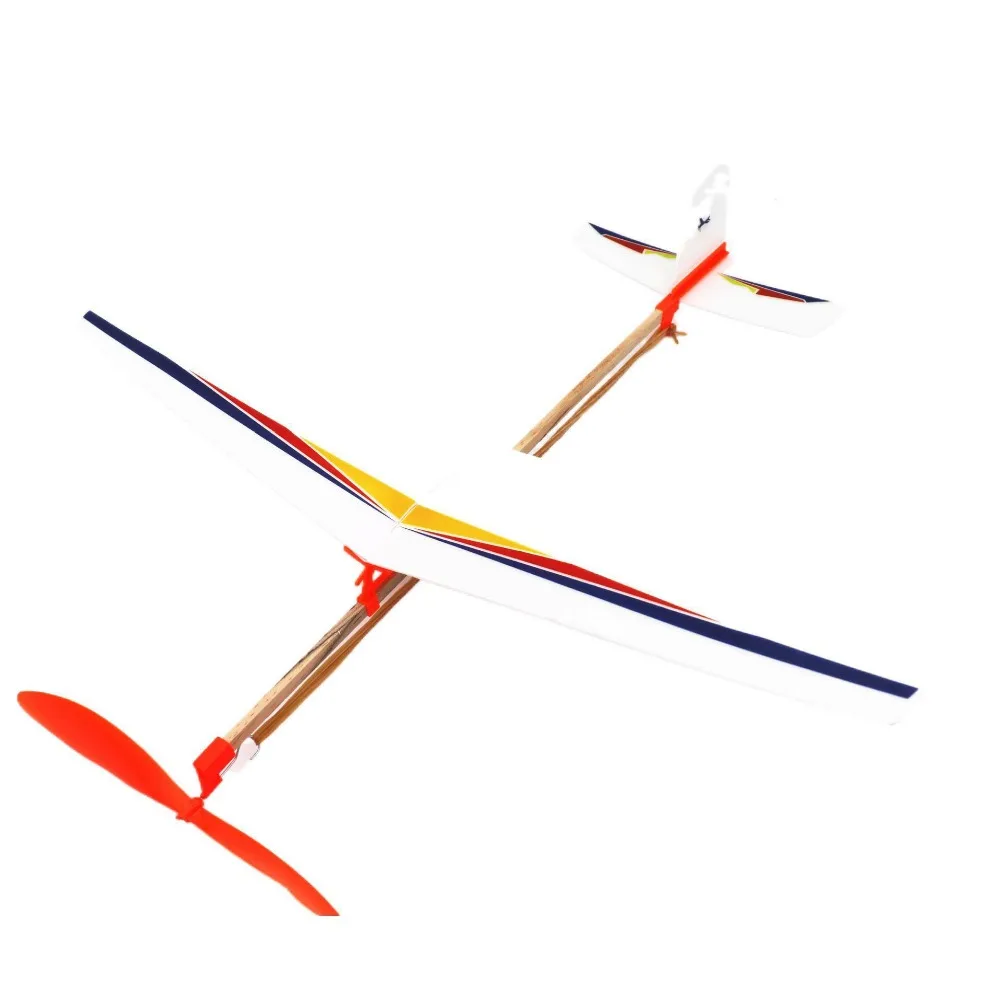 Ligthweight Airplane Glider Toy Model Popular 3 Styles Rubber Band Powered Helicopter DIY Assemble Airplanes Toy