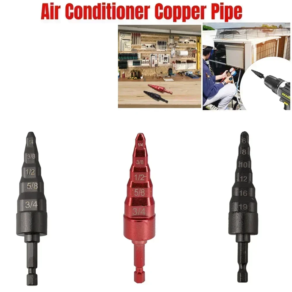 Air Conditioner Tube Swaging Tool Copper Pipe Expander Swaging Drill Bit Set Swage Tube Expander Swaging Flaring Tools For HVAC