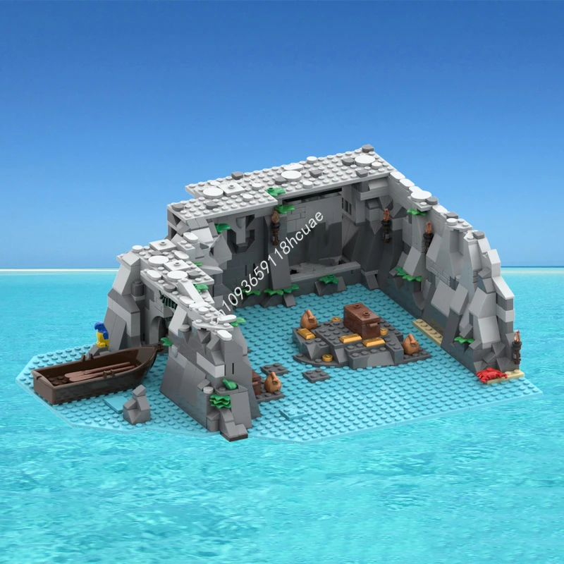 719 Uds. MOC Isla de Muerta Disneying modelo bloques de construcción arquitectura educación DIY juguetes para niños idea creativa regalos de navidad