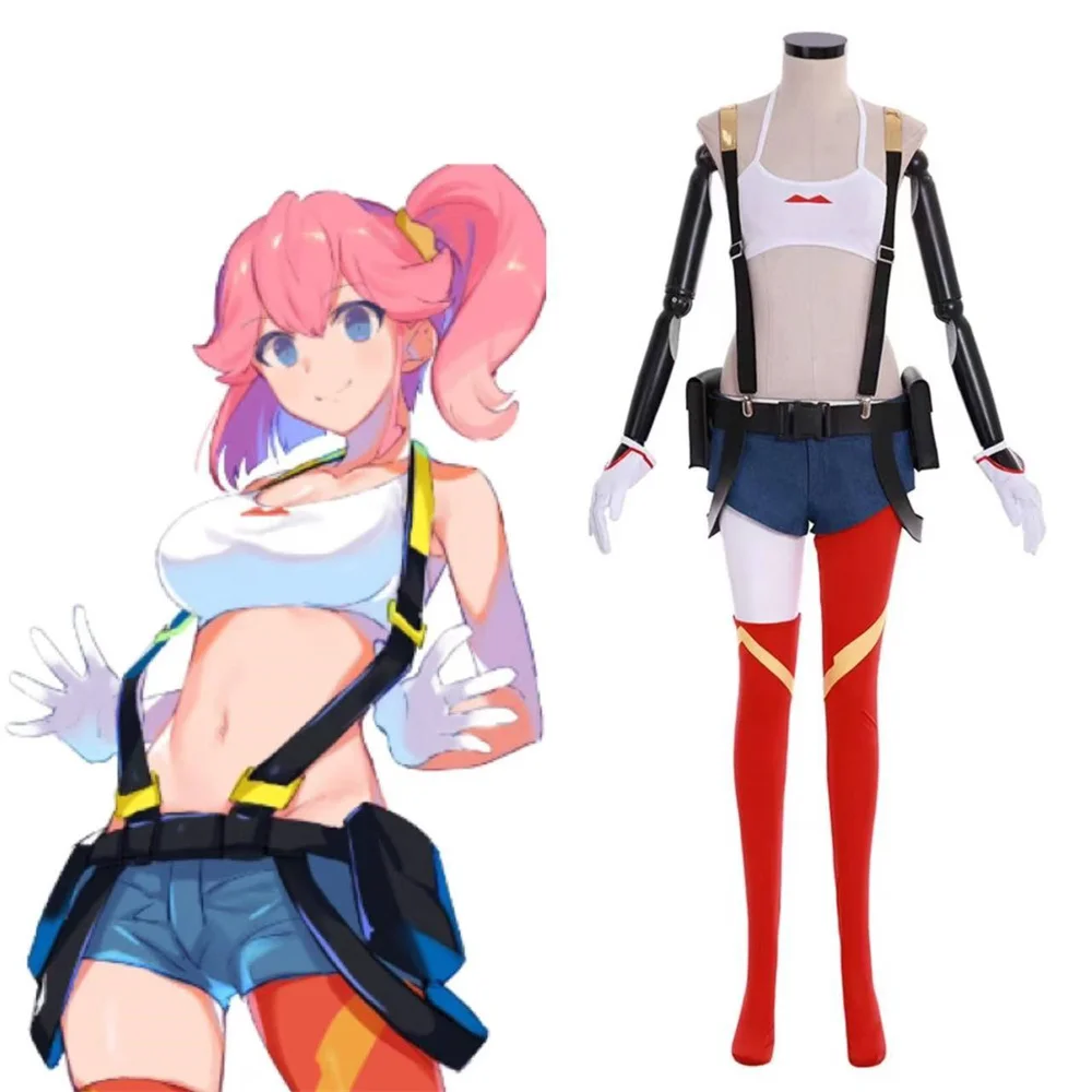 

Aina Ardebit Cosplay Costume Girls Sexy Tops Pants Uniform Sets Halloween Carnival Party Outfits