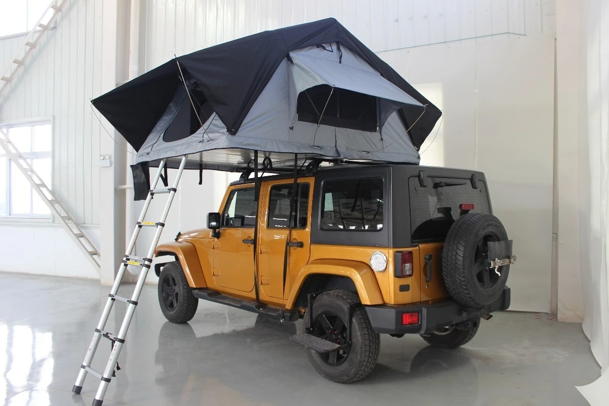 Roof Tent Soft Top Fully Automatic Folding Outdoor Camping Suv Car Pickup Truck Car Roof Tent
