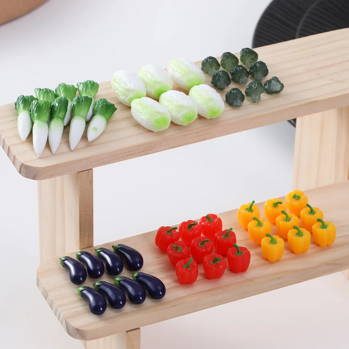 Dollhouse Mini Vegetable Pepper Cabbage Eggplant Cucumber Radish Lantern Pepper Miniature Vegetables