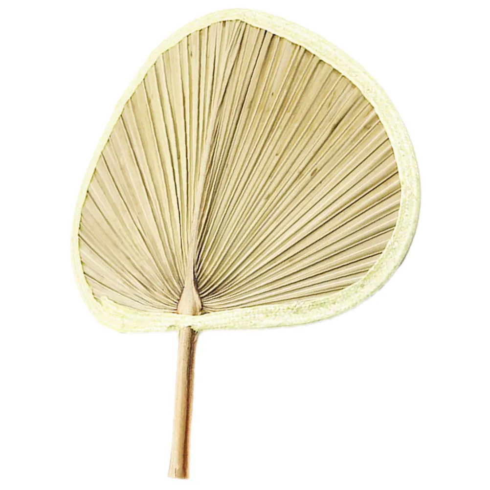 

Summer Portable Handheld Fan Handmade Woven Natural Cooling Fan for Outdoor Beach Party Wedding Decoration Handmade Fans