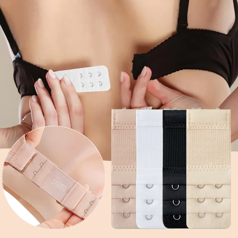 New 3 Pcs Bra Extender for Women's Elastic Bra Extension Strap Hook Clip Expander Adjustable Belt Buckle Intimates Accessories
