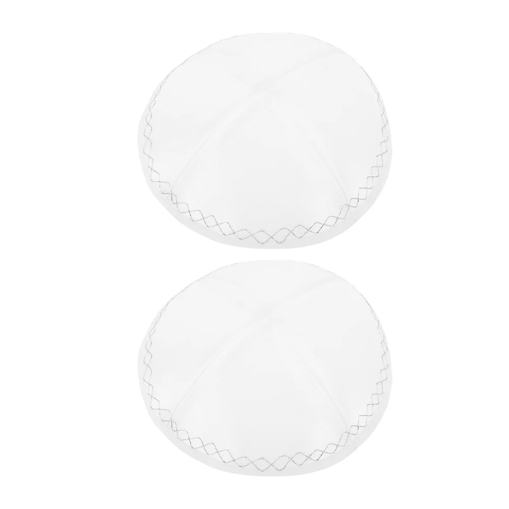 

2 шт., белая еврейская шляпа, элегантная кипа для свадьбы, шаббата, праздник, мицва, кепка с черепом, молитвенная шляпа, кипа для мужчин