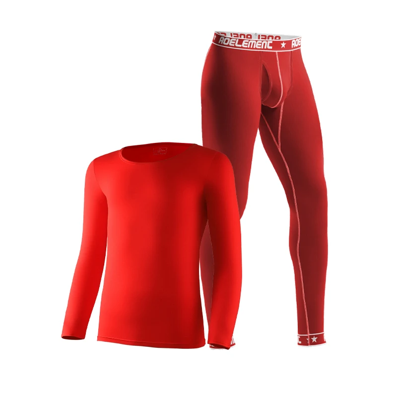 Men thin Model slim round neck base shirt long Johns youth warm suit underwear men